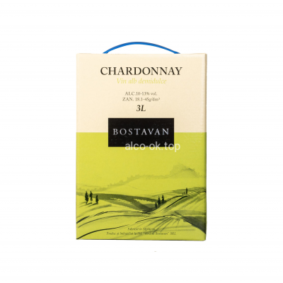 Вино Bostavan Chardonnay 3 литра (белое)